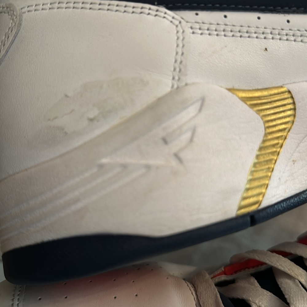Nike Air Flight white red blue gold men’s lite 12 lace up Olympic mid sneakers - Picture 13 of 16